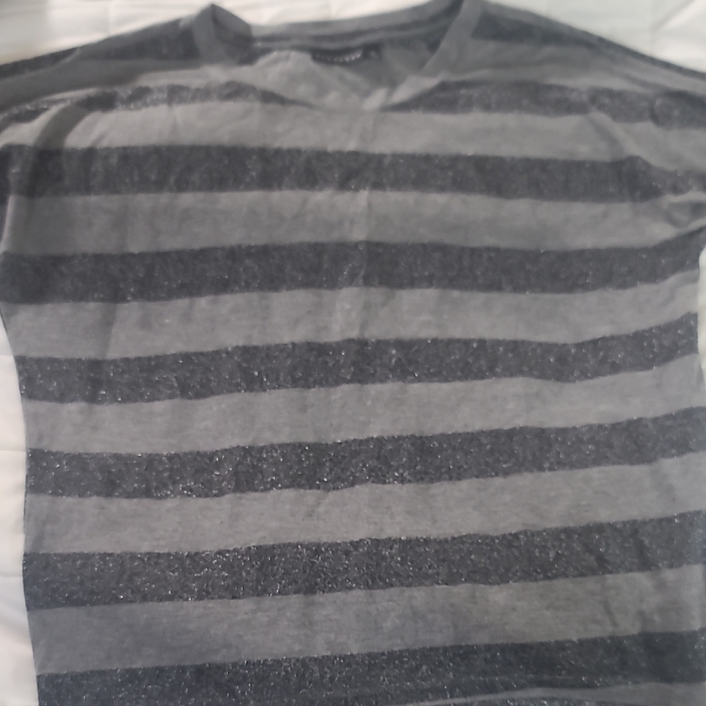 Metaphor Black and Gray Striped Tee